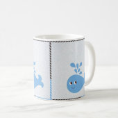 Niedlicher Wal mit Spout Kaffeetasse (VorderseiteRechts)