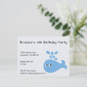 Niedlicher Wal mit Spout Postkarte (Stehend Vorderseite)