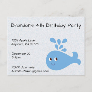 Niedlicher Wal mit Spout Postkarte