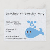 Niedlicher Wal mit Spout Postkarte (Vorderseite)