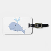 Niedlicher Wal mit Wasserabfall Adorable Animal Gepäckanhänger (Vorderseite horizontal)