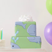 Niedlicher Wal mit Wasserabfall Adorable Animal Geschenkpapier
