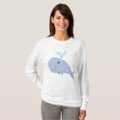 Niedlicher Wal mit Wasserabfall Adorable Animal T-Shirt (Vorne ganz)
