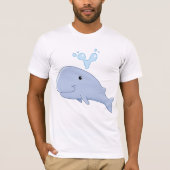 Niedlicher Wal mit Wasserabfall Adorable Animal T-Shirt (Vorderseite)