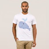 Niedlicher Wal mit Wasserabfall Adorable Animal T-Shirt (Vorne ganz)