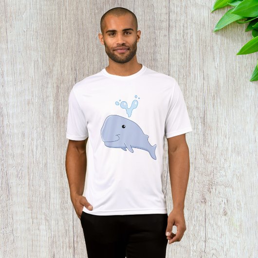 Niedlicher Wal mit Wasserabfall Adorable Animal T-Shirt