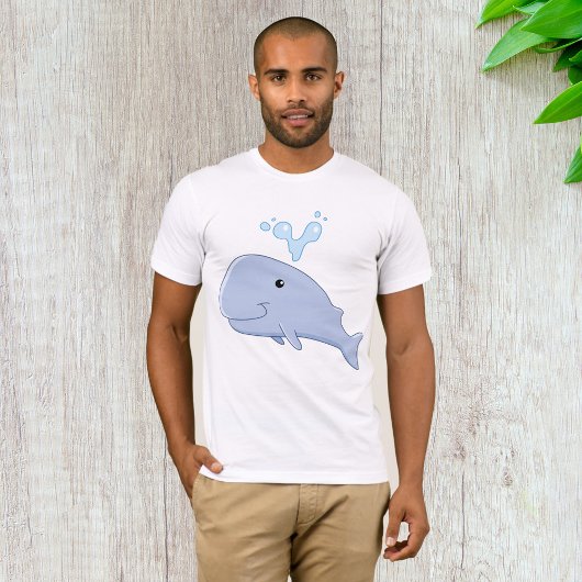Niedlicher Wal mit Wasserabfall Adorable Animal T-Shirt