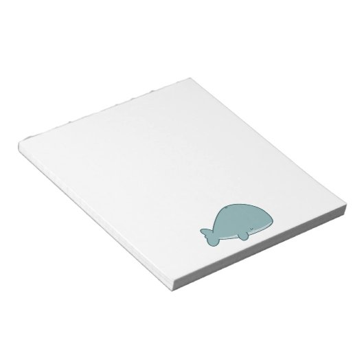 Niedlicher Wal Notizblock (angewinkelt)