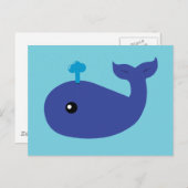 Niedlicher Wal Postkarte (Vorne/Hinten)