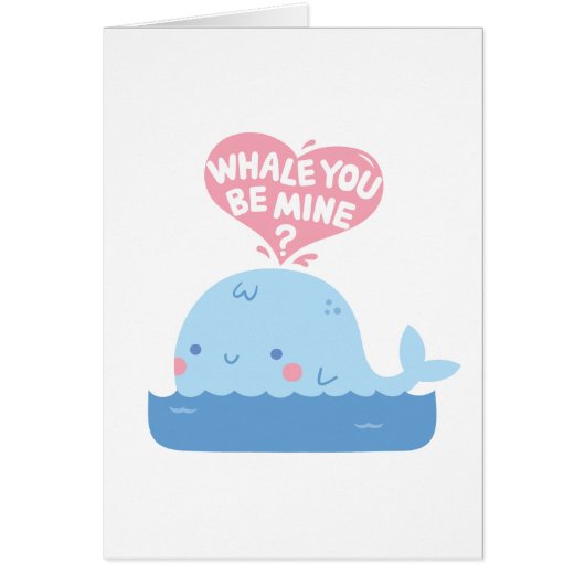 Niedlicher Wal sind Sie Bergwerk-Valentinstag-Gruß (Vorne)