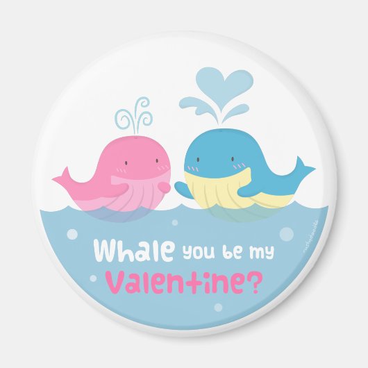 Niedlicher Wal sind Sie Bergwerkvalentine-Liebe Magnet (Vorne)