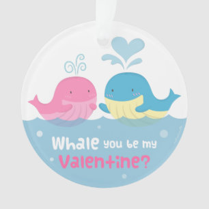 Niedlicher Wal sind Sie Bergwerkvalentine-Liebe Ornament