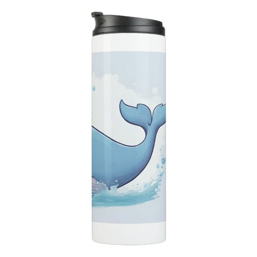 Niedlicher Wal Thermosbecher (Nach rechts gedreht)