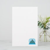 niedlicher Wal und Pinguin Briefpapier (Stehend Vorderseite)
