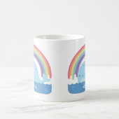 Niedlicher Wal und Regenbogen, farbenfroh Personal Kaffeetasse (Mittel)