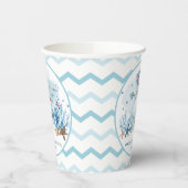 Niedlicher Wal unter der Wasserspülung Pappbecher (Links)