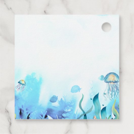 Niedlicher Wal unter Wasser Kinderdusche Geschenkanhänger (Rückseite)