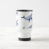 Niedlicher Wal Wasserfarbe Wiederverwendbare Kaffe Reisebecher (Mittel)