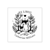 Niedlicher Wald Fox, Bibliothek Ex Libris Gummistempel (Prägung)