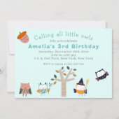 Niedlicher Wald Kindergeburtstag Party Einladung (Vorderseite)