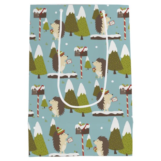 Niedlicher Wald Mittlere Geschenktüte (Rückseite)