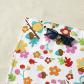 Niedlicher Wald Owl Kawaii Girls Personalisierter  Strandtuch (Beispiel)