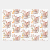 Niedlicher Wald Tierfreunde Kinderdusche Geschenkpapier Set (Vorderseite 3)