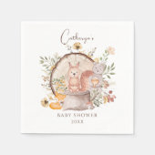 Niedlicher Wald Tierfreunde Kinderdusche Serviette (Vorderseite)