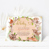 Niedlicher Wald Woodland Animal Oh Baby Girl Dusch Einladung