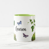 Niedlicher Wald-Wrap-Around-Pilz Zweifarbige Tasse (Mittel)