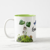 Niedlicher Wald-Wrap-Around-Pilz Zweifarbige Tasse (Links)