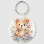 Niedlicher Waldbaby Bär Pints Kinderzimmer Art Schlüsselanhänger (Vorderseite)