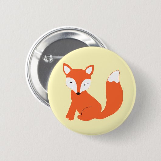 Niedlicher WaldbabyFox Button (Vorne & Hinten)
