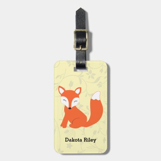 Niedlicher WaldbabyFox Gepäckanhänger (Vorderseite vertikal)