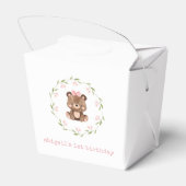 Niedlicher Waldbär Eukalyptus Floral Geburtstag Geschenkschachtel (Rückseite)