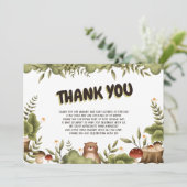 Niedlicher Waldbär lächerlich Danke Baby Dusche (Stehend Vorderseite)