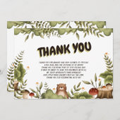 Niedlicher Waldbär lächerlich Danke Baby Dusche (Vorne/Hinten)