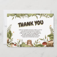 Niedlicher Waldbär lächerlich Danke Baby Dusche