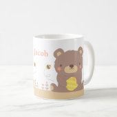 Niedlicher Waldbär und Bienen-KinderTasse Kaffeetasse (VorderseiteRechts)
