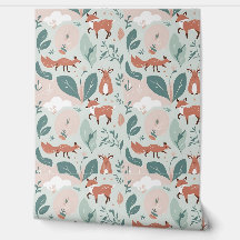 Niedlicher Waldfox und Hirschpeel und -kleber