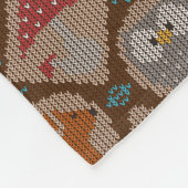 Niedlicher Waldherbst Fleecedecke (Ecke)