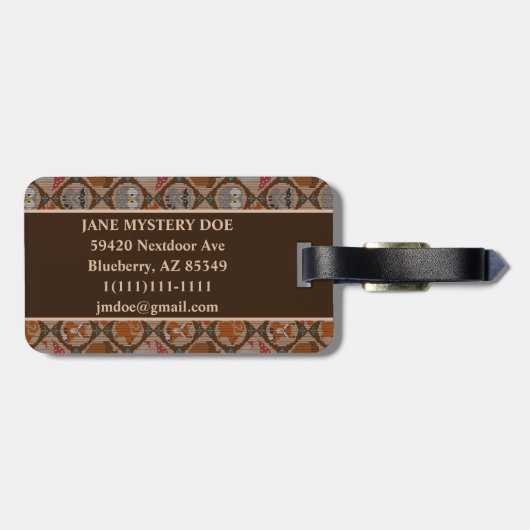 Niedlicher Waldherbst Gepäckanhänger (Rückseite horizontal)