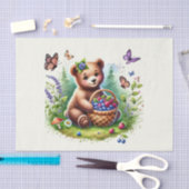 Niedlicher Waldtierbär Seidenpapier (Handwerk)