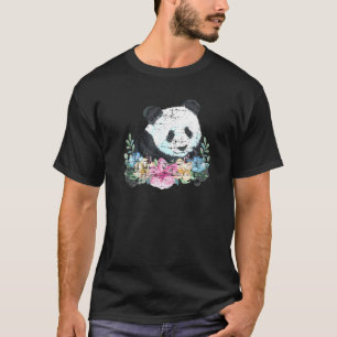 Niedlicher Waldtierflora Panda Bären Wildpark T-Shirt