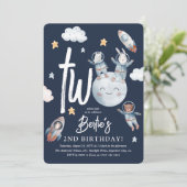 Niedlicher Waldtierraum 2. Geburtstag Einladung (Stehend Vorderseite)