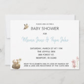 *~* Niedlicher Waldwald Kinderdusche Einladung (Rückseite)