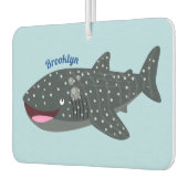 Niedlicher Walhai-Happy Cartoon-Abbildung Autolufterfrischer (Links)