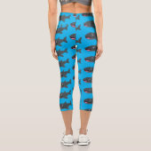 Niedlicher Walhai-Happy Cartoon-Abbildung Capri Leggings (Rückseite)