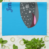 Niedlicher Walhai-Happy Cartoon-Abbildung Geschirrtuch (Gefaltet)