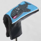 Niedlicher Walhai-Happy Cartoon-Abbildung Golf Headcover (3/4 Vorderseite)